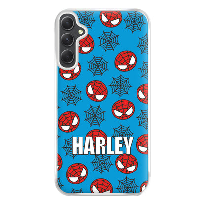 Spiderman And Webs - Personalised Superhero Comic Phone Case for Galaxy A54