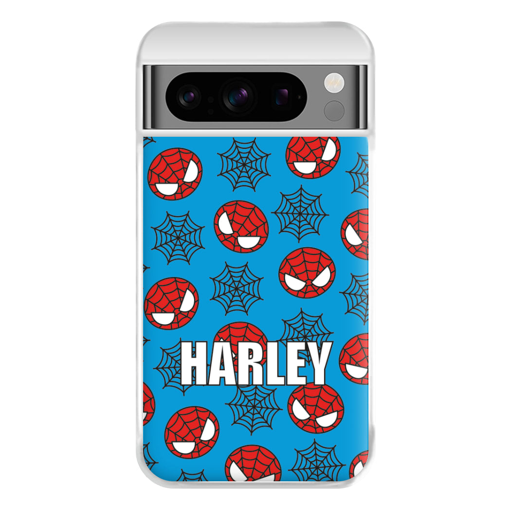 Spiderman And Webs - Personalised Superhero Comic Phone Case for Google Pixel 8 Pro