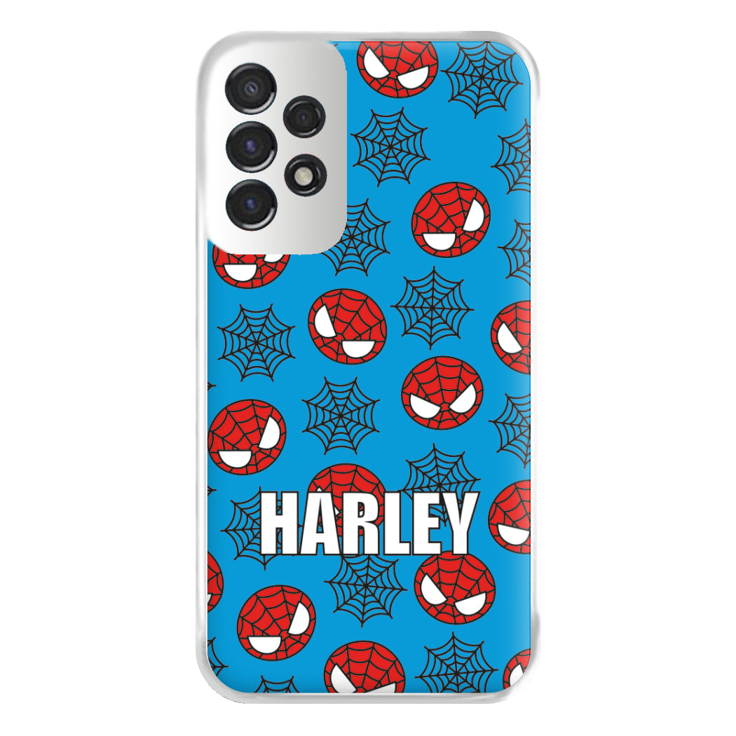 Spiderman And Webs - Personalised Superhero Comic Phone Case for Galaxy A53