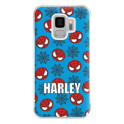 Spiderman And Webs - Personalised Superhero Comic Phone Case for Galaxy S9 Plus