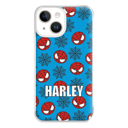 Spiderman And Webs - Personalised Superhero Comic Phone Case for iPhone 14