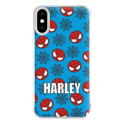 Spiderman And Webs - Personalised Superhero Comic Phone Case for iPhone XS Max