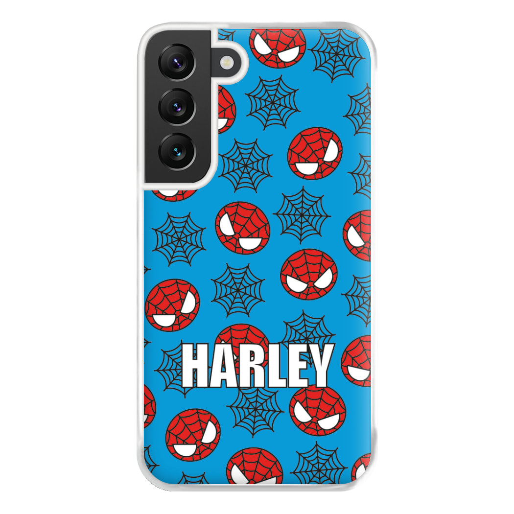 Spiderman And Webs - Personalised Superhero Comic Phone Case for Galaxy S22 Plus