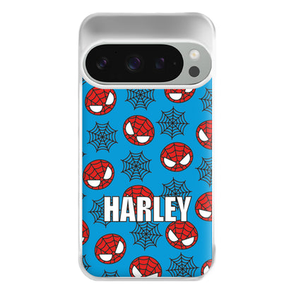 Spiderman And Webs - Personalised Superhero Comic Phone Case for Google Pixel 9 Pro XL