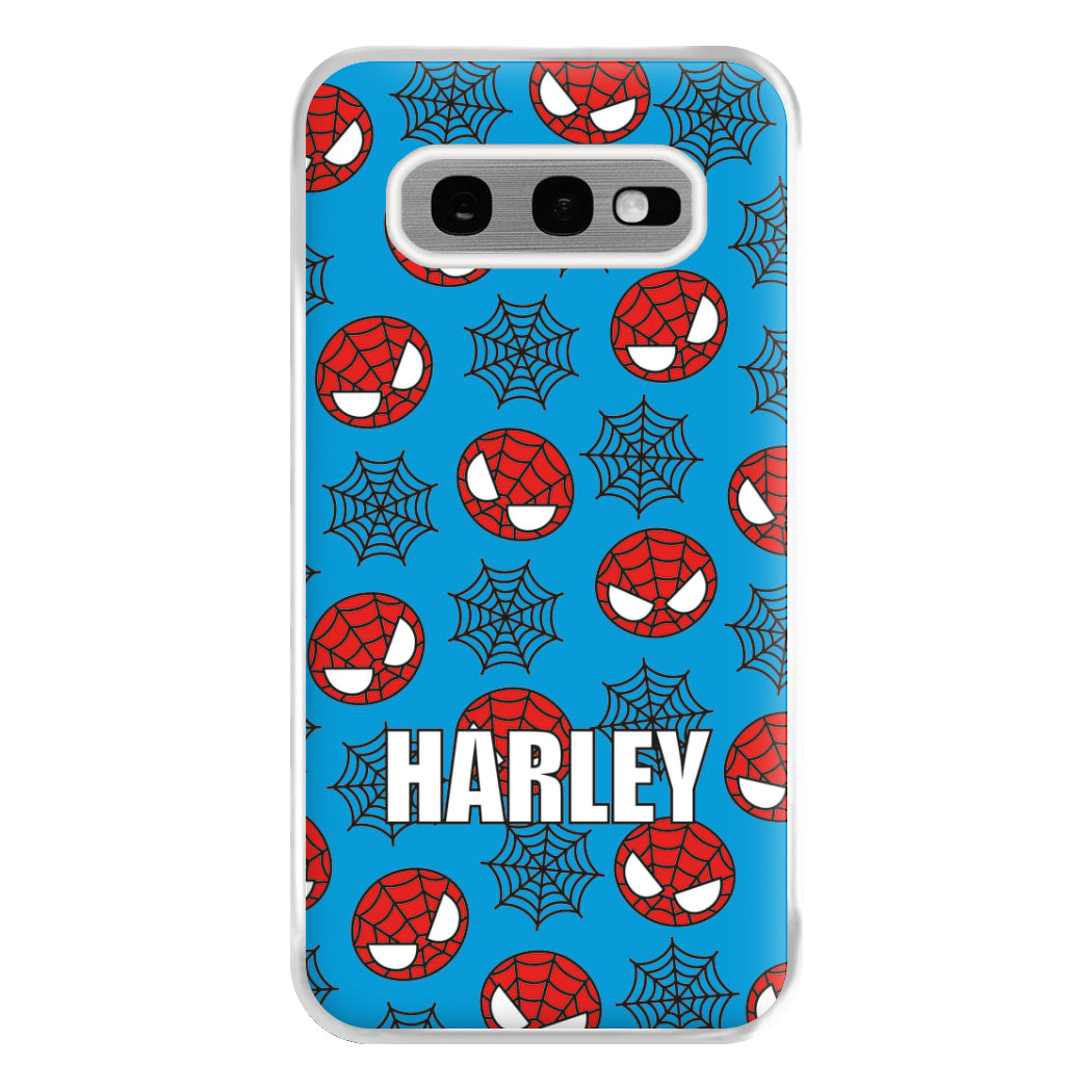 Spiderman And Webs - Personalised Superhero Comic Phone Case for Galaxy S10e