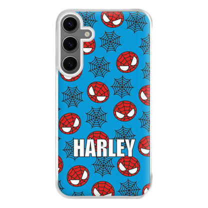 Spiderman And Webs - Personalised Superhero Comic Phone Case for Galaxy S24FE