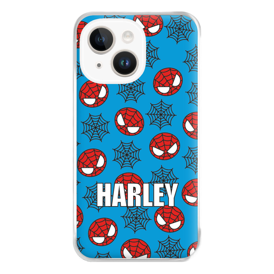 Spiderman And Webs - Personalised Superhero Comic Phone Case for iPhone 14 Plus