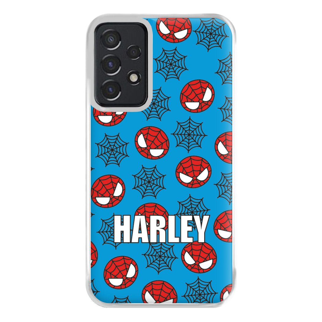 Spiderman And Webs - Personalised Superhero Comic Phone Case for Galaxy A52 / A52s