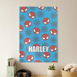 Spiderman And Webs - Personalised Superhero Comic Poster