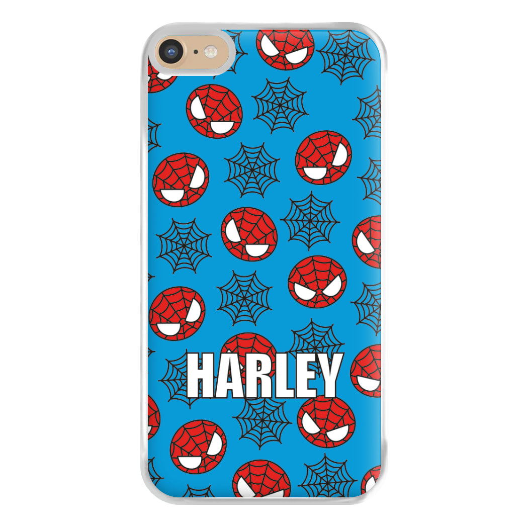 Spiderman And Webs - Personalised Superhero Comic Phone Case for iPhone 6 Plus / 7 Plus / 8 Plus