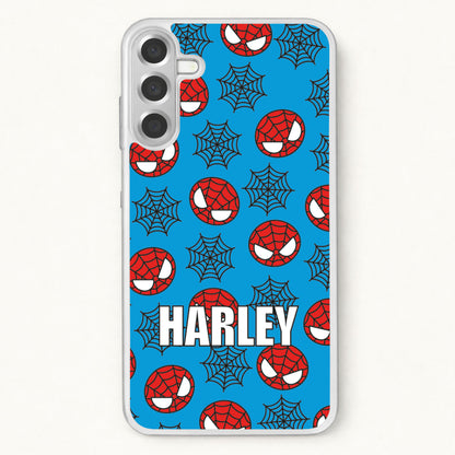 Spiderman And Webs - Personalised Superhero Comic Phone Case for Galaxy A37