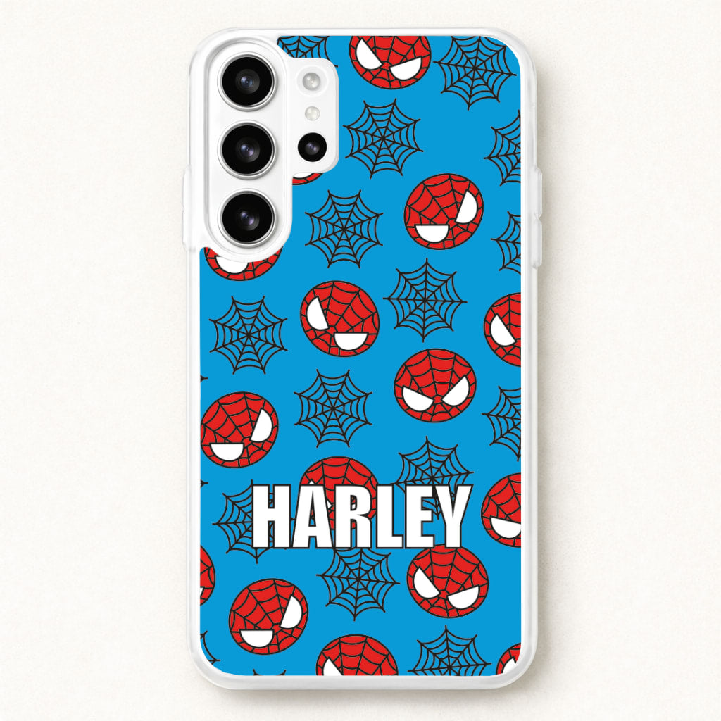 Spiderman And Webs - Personalised Superhero Comic Phone Case for Galaxy S26 Ultra