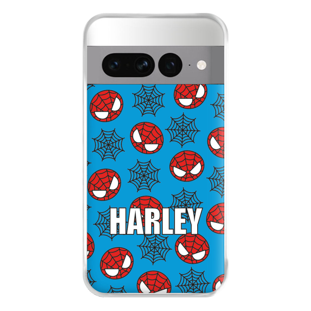 Spiderman And Webs - Personalised Superhero Comic Phone Case for Google Pixel 7 Pro