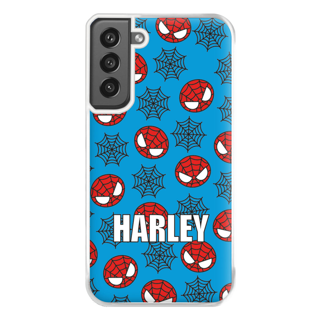 Spiderman And Webs - Personalised Superhero Comic Phone Case for Galaxy S21FE