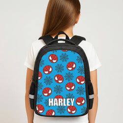 Spiderman And Webs - Personalised Superhero Comic Backpack