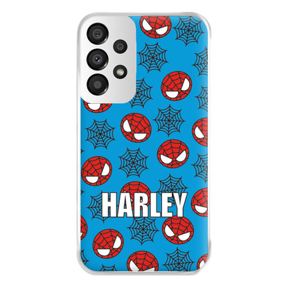 Spiderman And Webs - Personalised Superhero Comic Phone Case for Galaxy A33