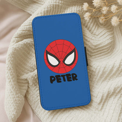 SpiderMan - Personalised Superhero Comic Wallet Phone Case