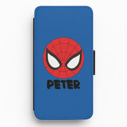 SpiderMan - Personalised Superhero Comic Flip / Wallet Phone Case