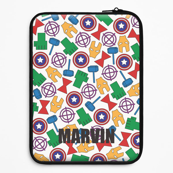 Icon Pattern - Personalised Superhero Comic Universal Laptop Sleeve