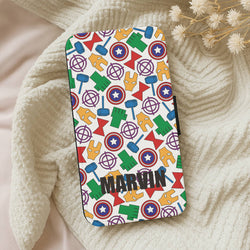 Icon Pattern - Personalised Superhero Comic Wallet Phone Case