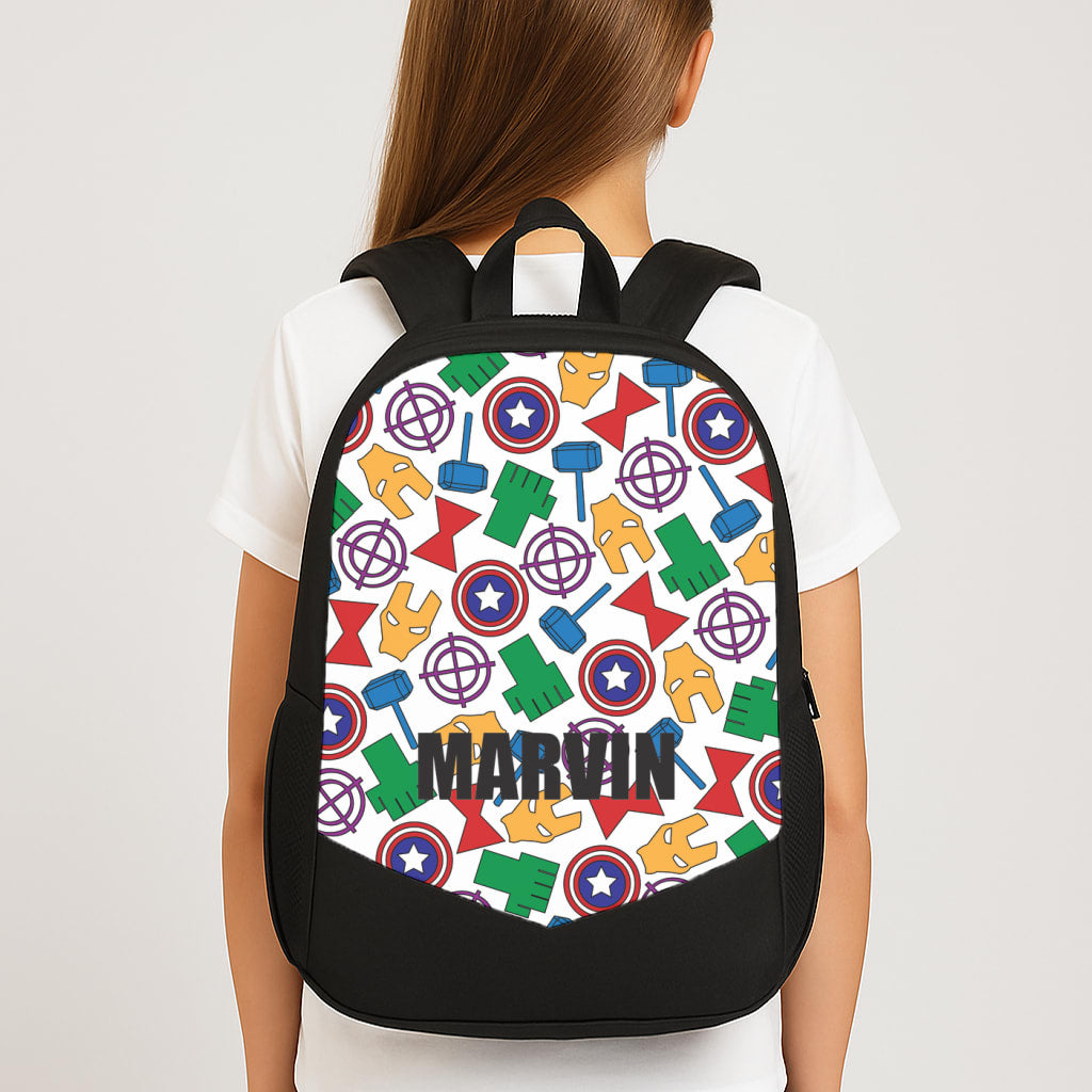 Icon Pattern - Personalised Superhero Comic Backpack