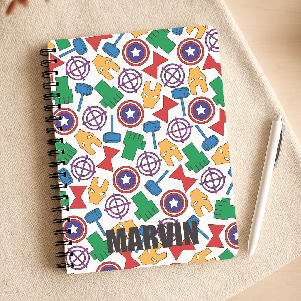 Icon Pattern - Personalised Superhero Comic Notepad