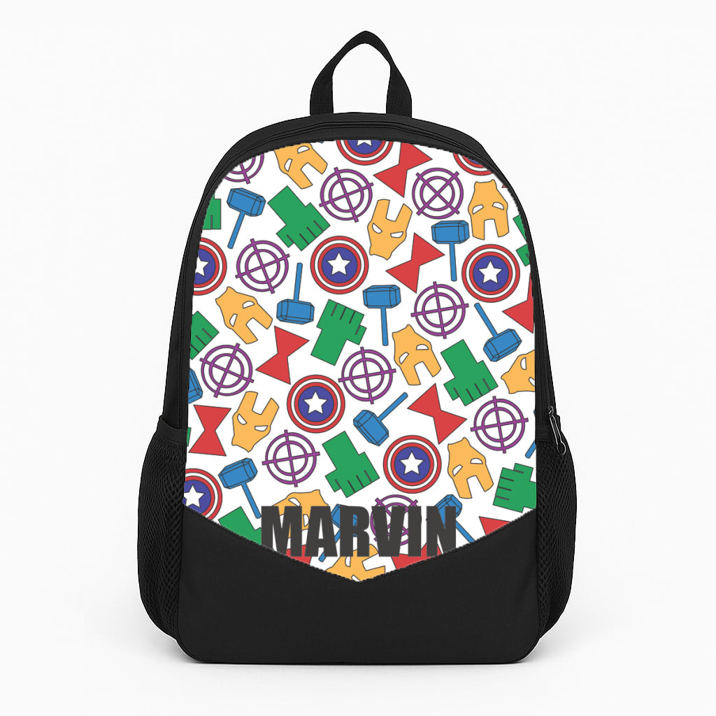 Icon Pattern - Personalised Superhero Comic Backpack