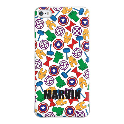 Icon Pattern - Personalised Superhero Comic Phone Case for iPhone 5 / 5s / SE 2016