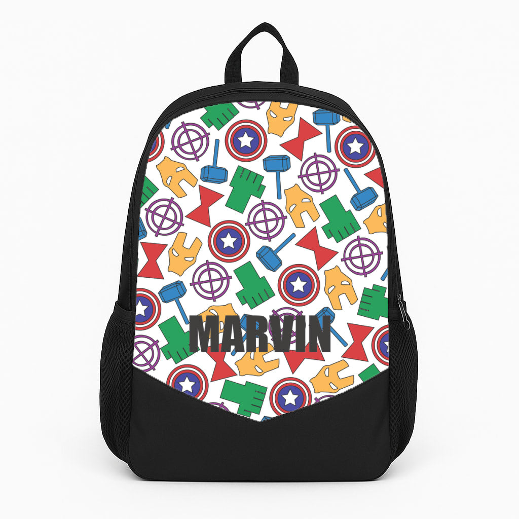 Icon Pattern - Personalised Superhero Comic Backpack