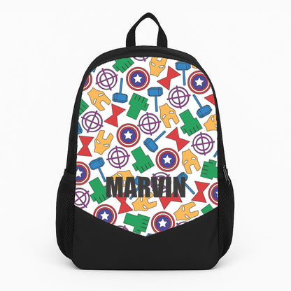 Icon Pattern - Personalised Superhero Comic Backpack