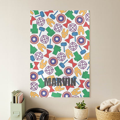 Icon Pattern - Personalised Superhero Comic Poster
