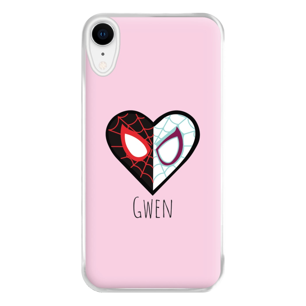 Gwen And SpiderMan - Personalised Superhero Comic Phone Case for iPhone XR