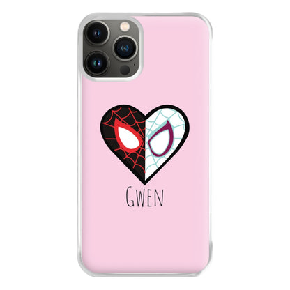 Gwen And SpiderMan - Personalised Superhero Comic Phone Case for iPhone 13 Pro Max