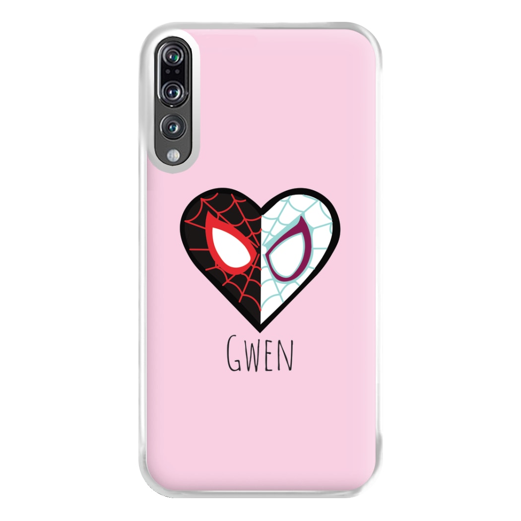 Gwen And SpiderMan - Personalised Superhero Comic Phone Case for Huawei P20 Pro