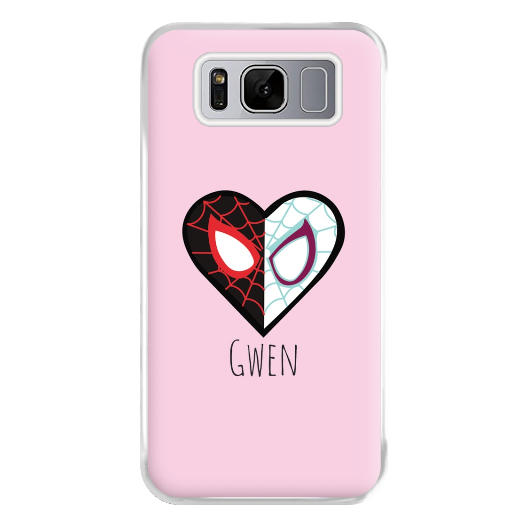 Gwen And SpiderMan - Personalised Superhero Comic Phone Case for Galaxy S8 Plus