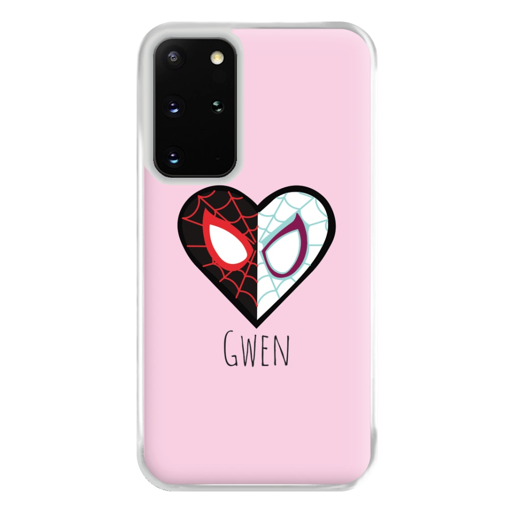 Gwen And SpiderMan - Personalised Superhero Comic Phone Case for Galaxy S20 Plus