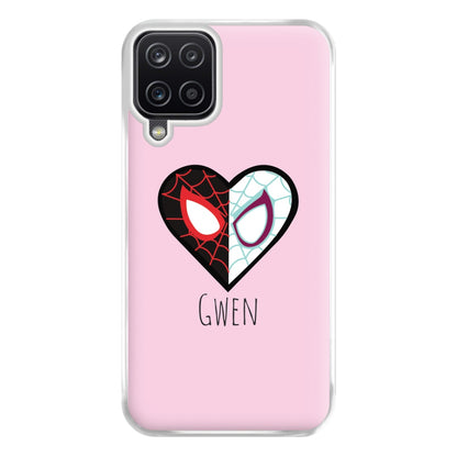 Gwen And SpiderMan - Personalised Superhero Comic Phone Case for Galaxy A12