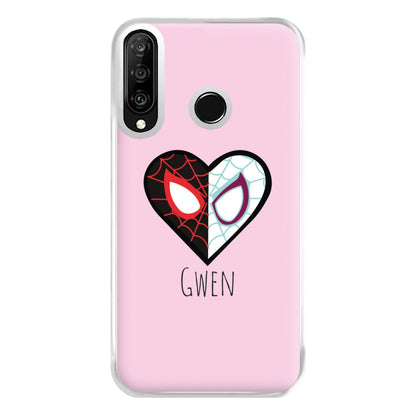 Gwen And SpiderMan - Personalised Superhero Comic Phone Case for Huawei P30 Lite