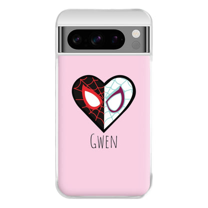 Gwen And SpiderMan - Personalised Superhero Comic Phone Case for Google Pixel 8 Pro