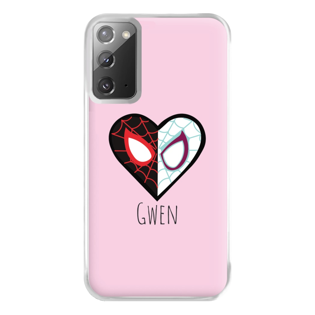 Gwen And SpiderMan - Personalised Superhero Comic Phone Case for Galaxy Note 20 Ultra