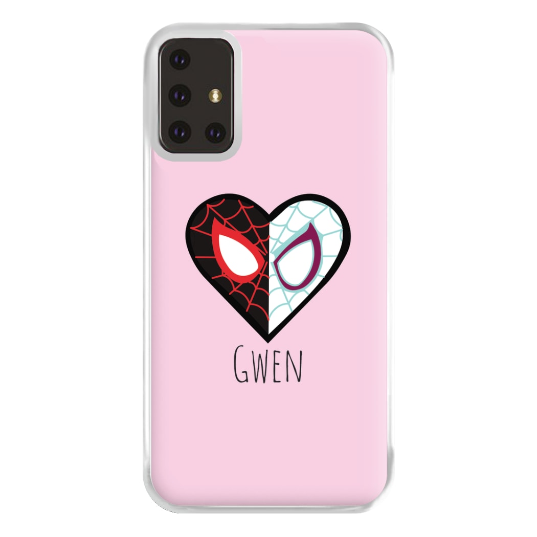 Gwen And SpiderMan - Personalised Superhero Comic Phone Case for Galaxy A71