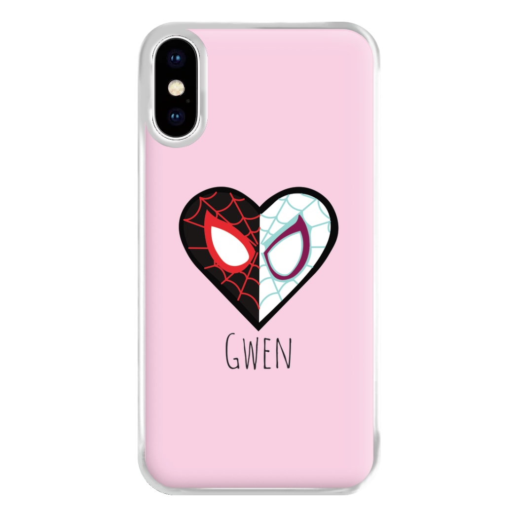 Gwen And SpiderMan - Personalised Superhero Comic Phone Case for iPhone XS Max