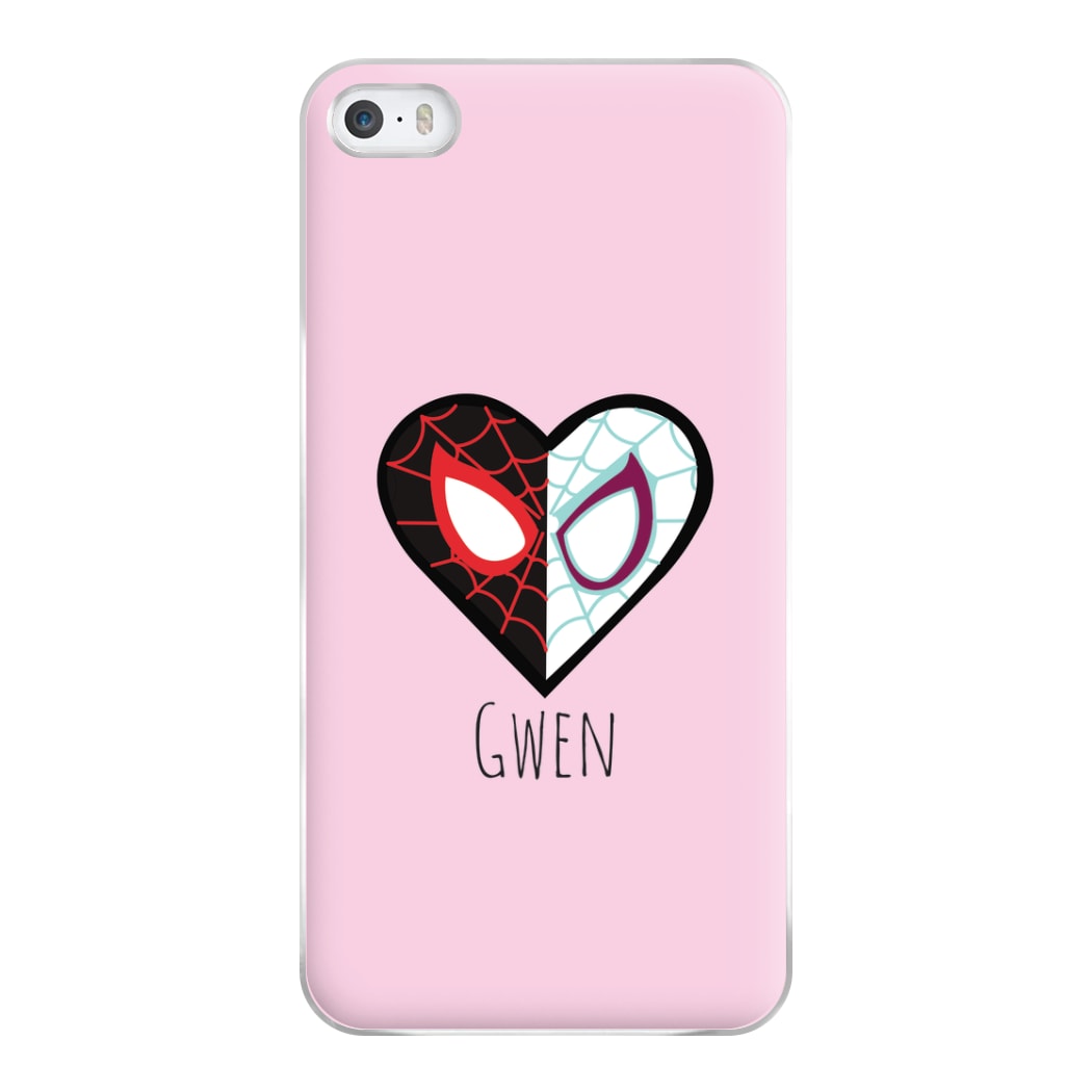 Gwen And SpiderMan - Personalised Superhero Comic Phone Case for iPhone 5 / 5s / SE 2016