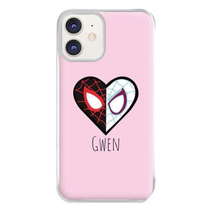 Gwen And SpiderMan - Personalised Superhero Comic Phone Case for iPhone 11