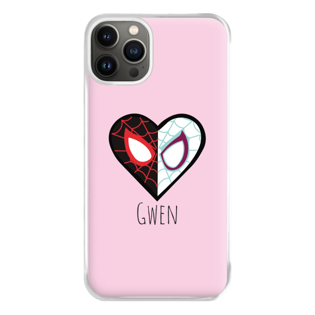 Gwen And SpiderMan - Personalised Superhero Comic Phone Case for iPhone 13