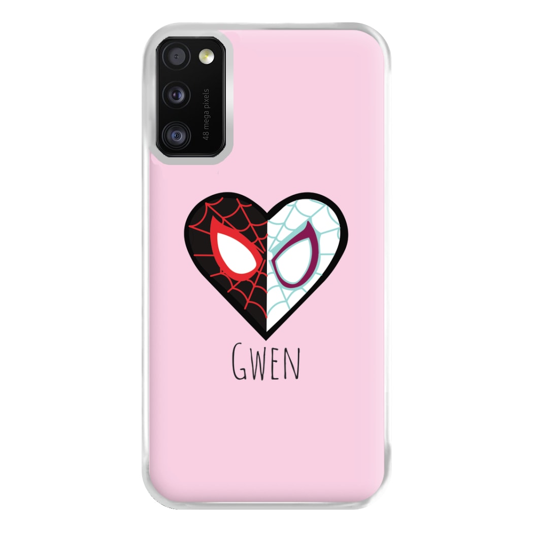 Gwen And SpiderMan - Personalised Superhero Comic Phone Case for Galaxy A41