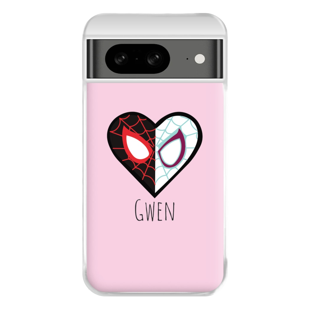 Gwen And SpiderMan - Personalised Superhero Comic Phone Case for Google Pixel 8