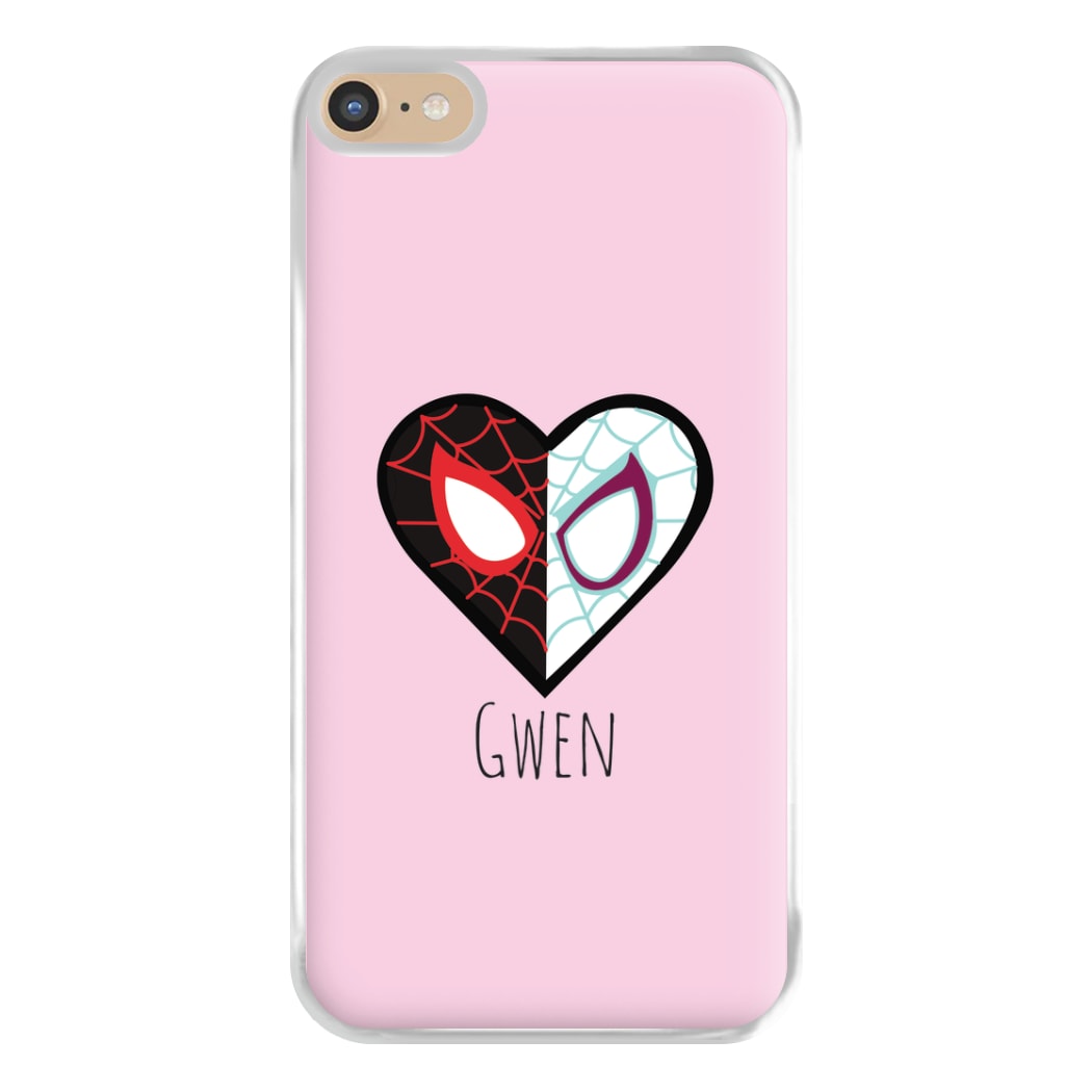 Gwen And SpiderMan - Personalised Superhero Comic Phone Case for iPhone 6 Plus / 7 Plus / 8 Plus