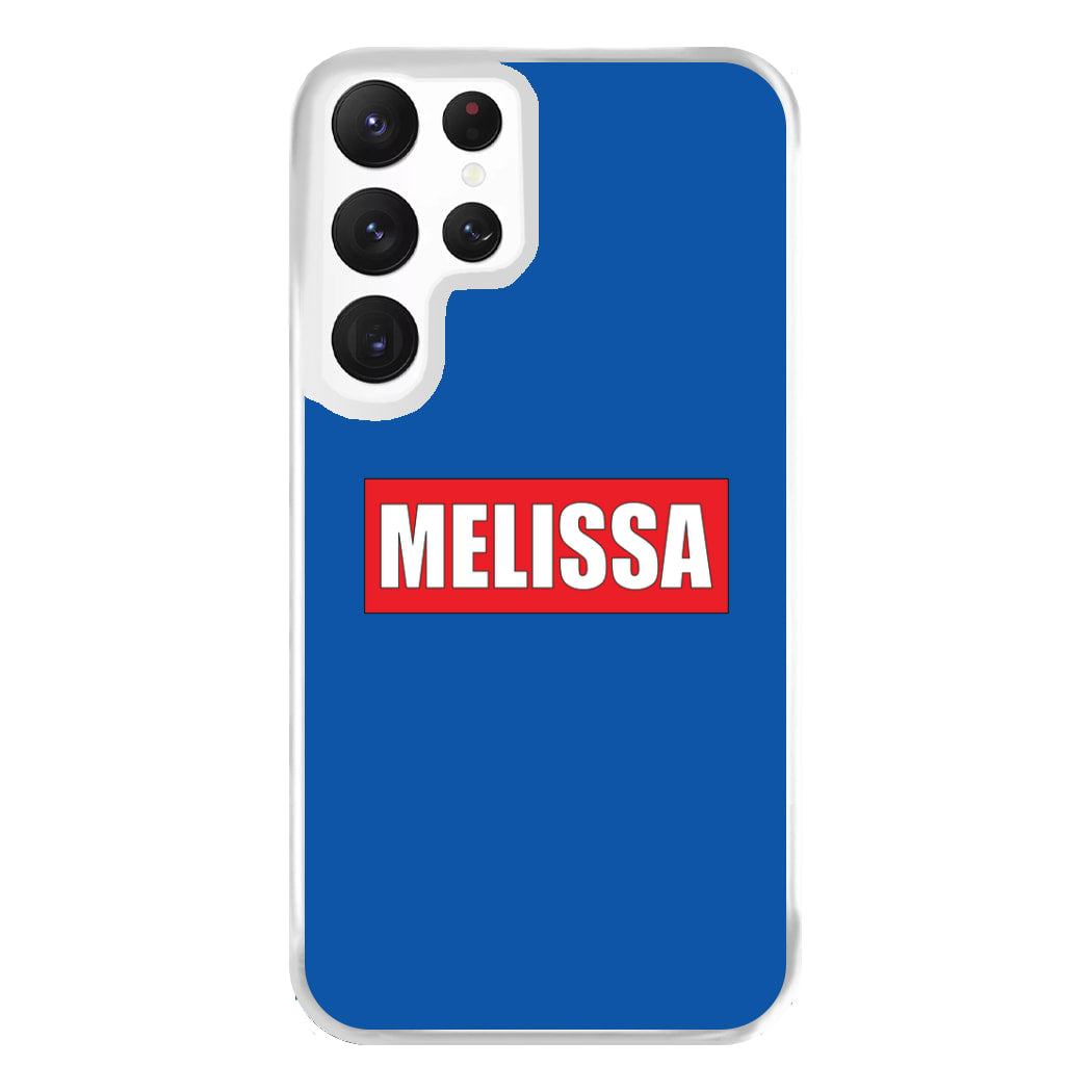 Red And Blue - Personalised Superhero Comic Phone Case for Galaxy S22 Ultra