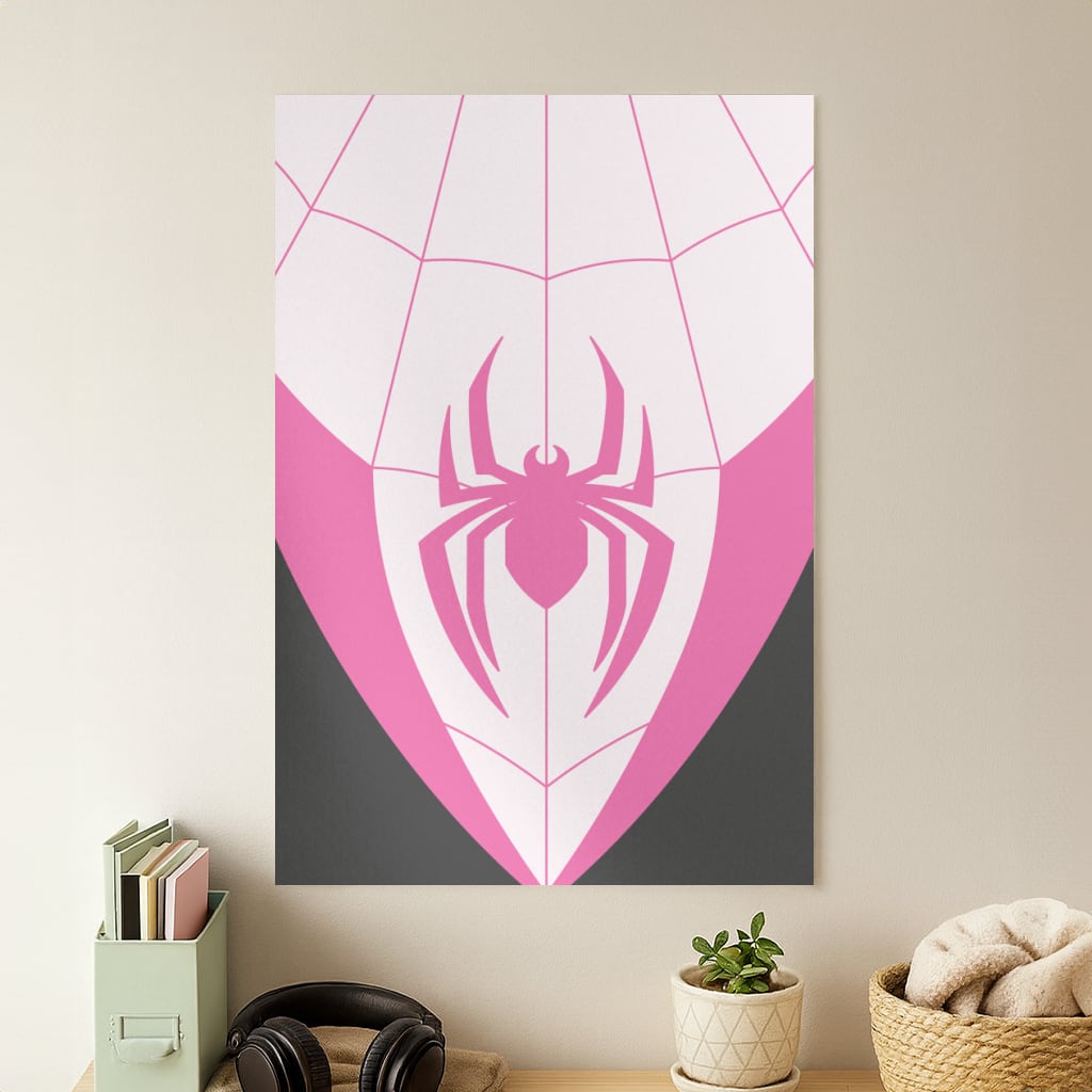 Pink And Black Spider Costume Poster